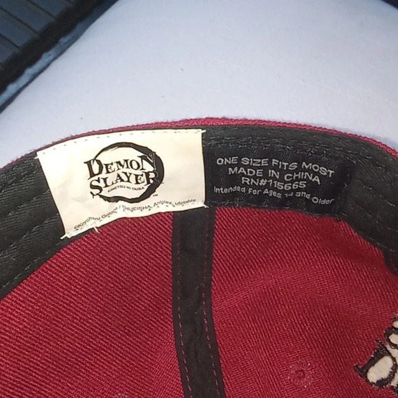 4/$15 Demon Slayer: Kimetsu No Yaiba Nezuko & Tanjiro Snapback Hat Maroon Red - Picture 3 of 4